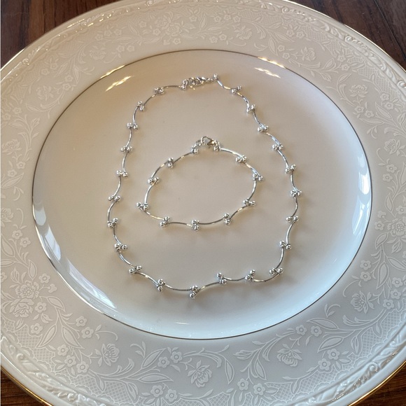 Sterling Silver Necklace/Bracelet Set - Picture 2 of 3